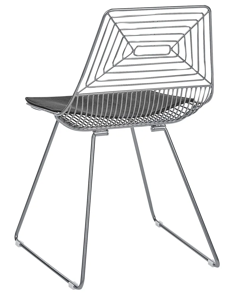 Set 2 Metallo Accent Chairs Silver BEATTY