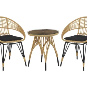 Set Modulare PE Rattan Bistro Set Puro Black PELLARO