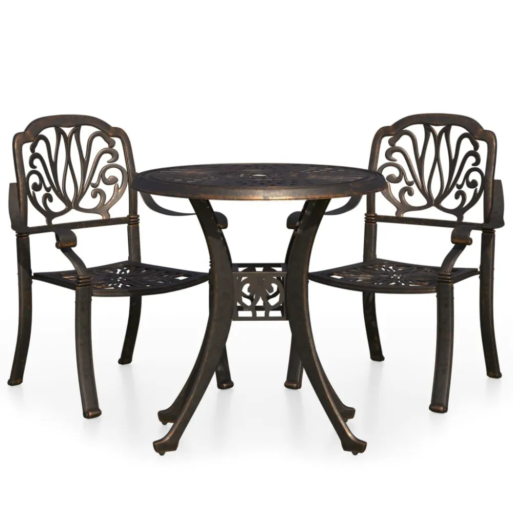 Set Modulare Set da Bistrot 3 pz Alluminio Pressofuso Bronzo