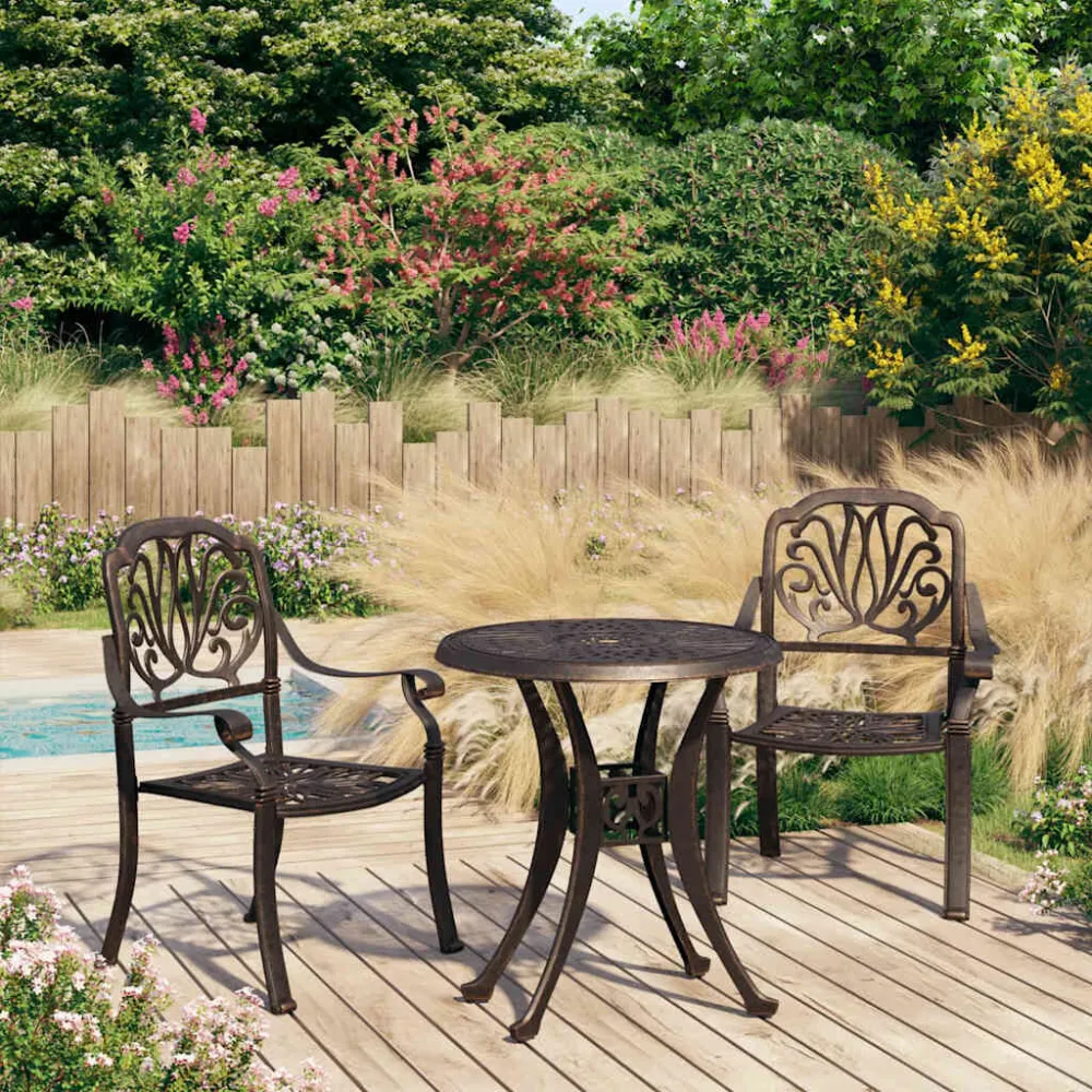 Set Modulare Set da Bistrot 3 pz Alluminio Pressofuso Bronzo