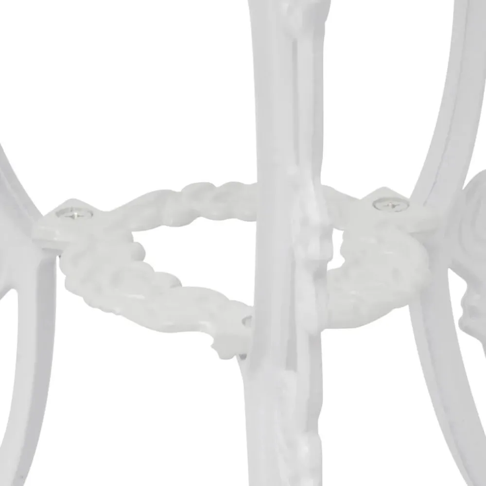 Set Modulare Set da Bistrot 3 pz Alluminio Pressofuso Bianco