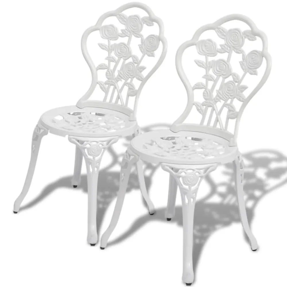 Set Modulare Set da Bistrot 3 pz Alluminio Pressofuso Bianco