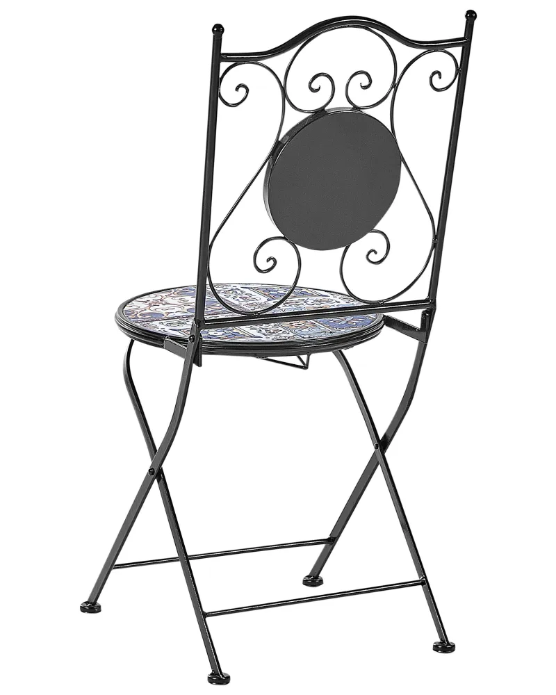 Set Modulare Set di 2 sedie da giardino CIVITA Metallo Nero
