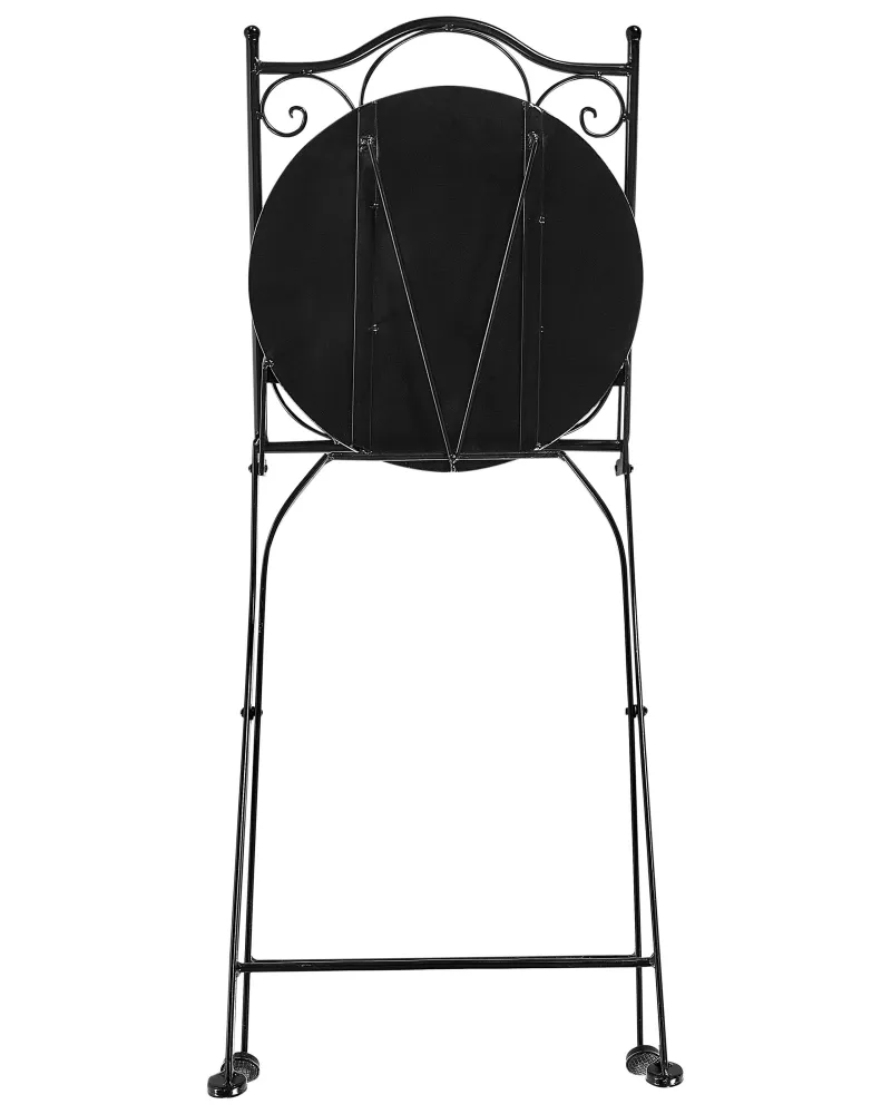 Set Modulare Set di 2 sedie da giardino CIVITA Metallo Nero