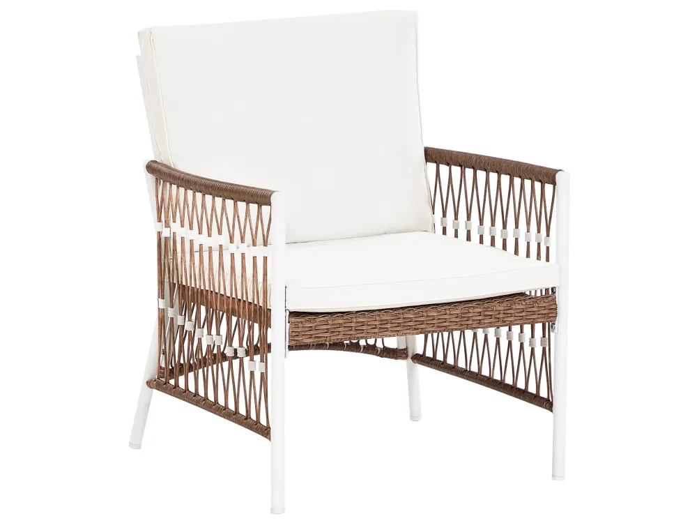 Set per Giardino Aluminium Garden Bistro Set White LEVICO