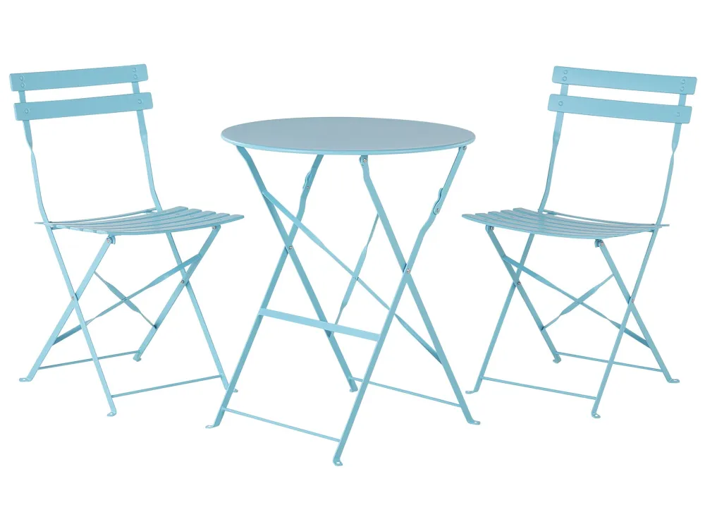 Set per Giardino Set da balcone acciaio azzurro FIORI