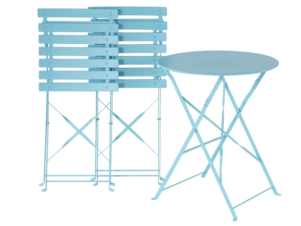 Set per Giardino Set da balcone acciaio azzurro FIORI