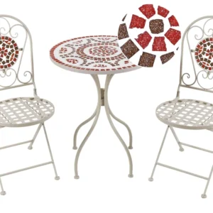 Set per Giardino Set da giardino metallo bianco SPELLO