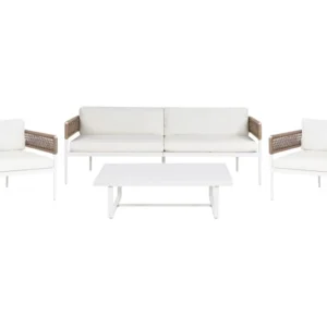 Set per Giardino Set da giardino SERLA Alluminio Bianco Simmetrico