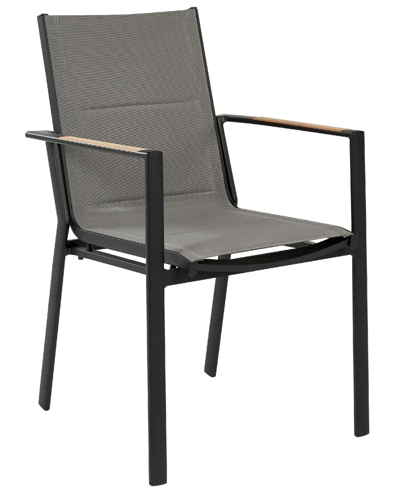 Set per Giardino Set di 6 sedie da giardino BUSSETO Metallo Nero
