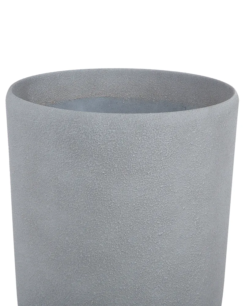 Set 2 Plant Pots Stone 23 x 23 x 43 cm Grey ABDERA