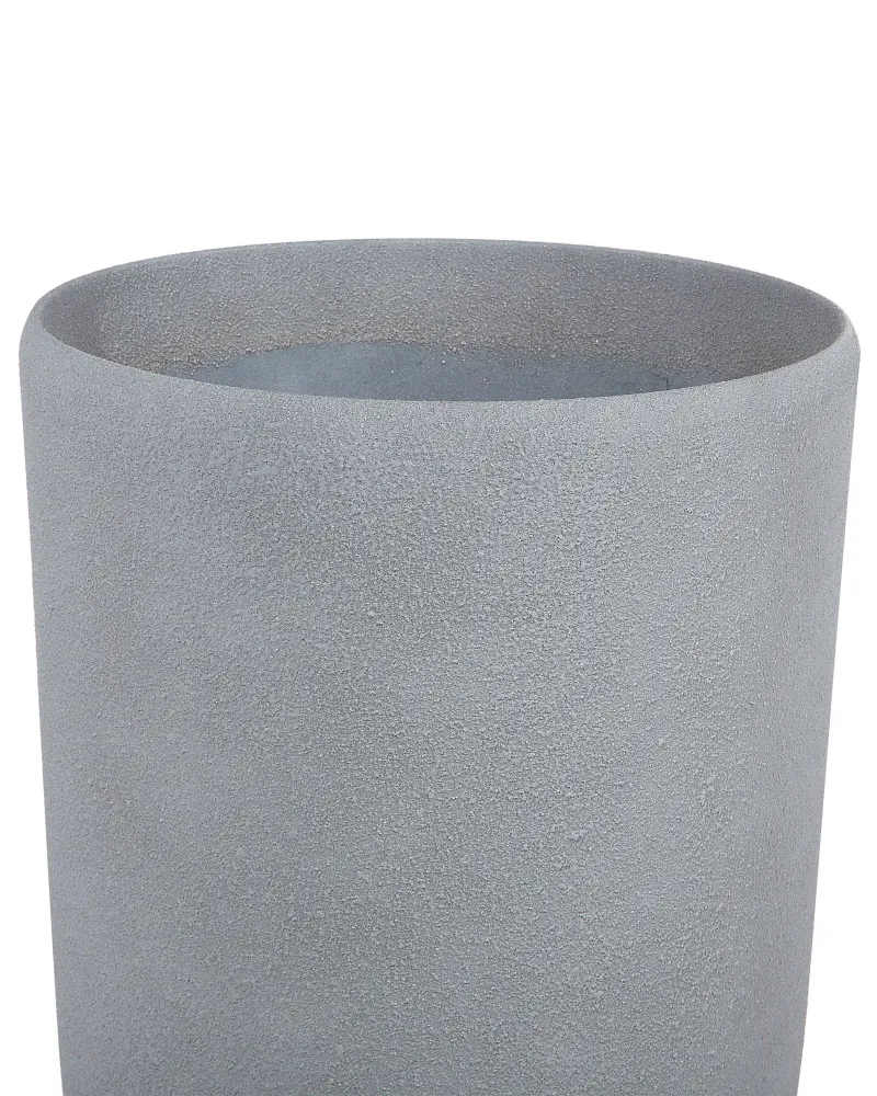 Set 2 Plant Pots Stone 31 x 31 x 58 cm Grey ABDERA