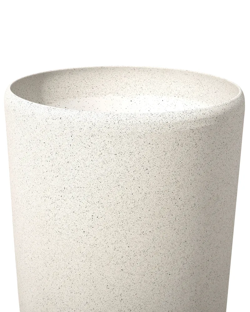 Set 2 Plant Pots Stone 31 x 31 x 58 cm Nocciola ABDERA