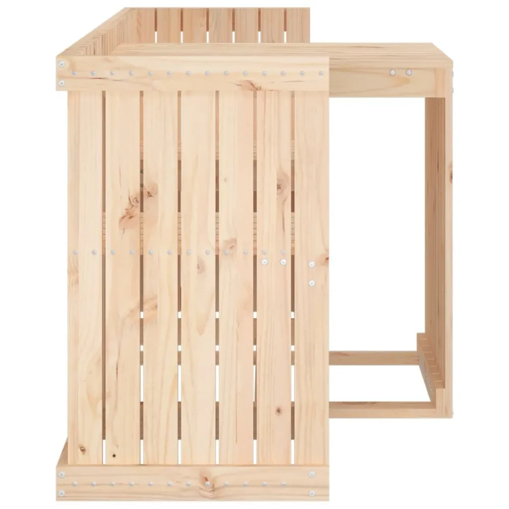 Set PoliRattan Set da Balcone 2 Posti Legno Massello di Pino