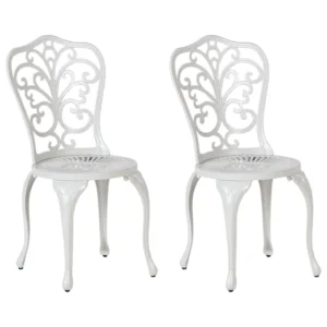 Set PoliRattan Set 2 Garden Chairs TRIORA White