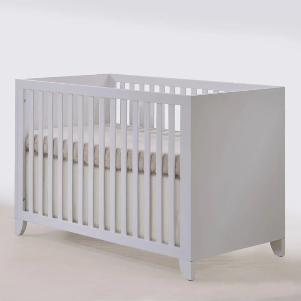 Set PoliRattan Tulip Natart Natart Aiko Island Crib & 3 Drawer Dresser Set - White