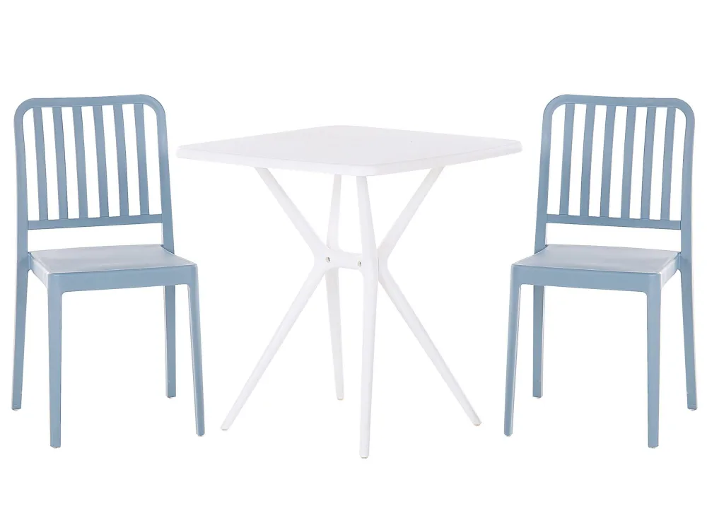 Set da Pranzo Garden Bistro Set Blue and White SERSALE