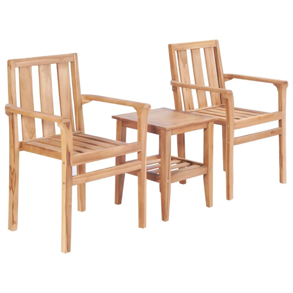 Set Relax Set da Bistrò 3 pz Legno Massello di Teak