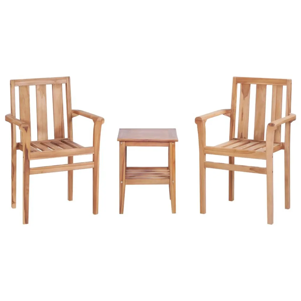 Set Relax Set da Bistrò 3 pz Legno Massello di Teak