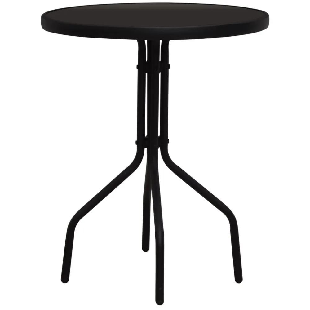 Set Relax Set da Bistrot 3 pz Rattan PVC Nero