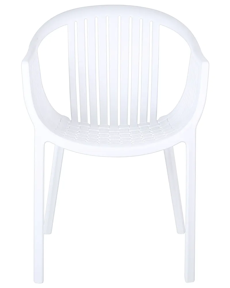 Set Relax Set 4 Garden Chairs NAPOLI Synthetic Material White