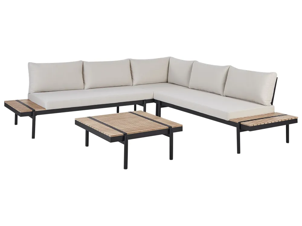 Set Relax Set da giardino BELLARIVA Legno d'eucalipto Bianco macchiato