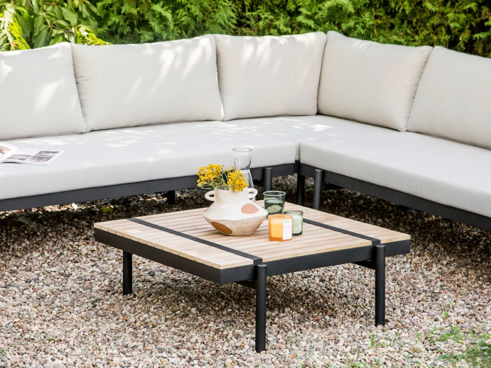 Set Relax Set da giardino BELLARIVA Legno d'eucalipto Bianco macchiato