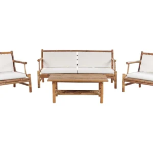 Set Relax Set da giardino RICCIONE Legno di bambù Legno trasparente