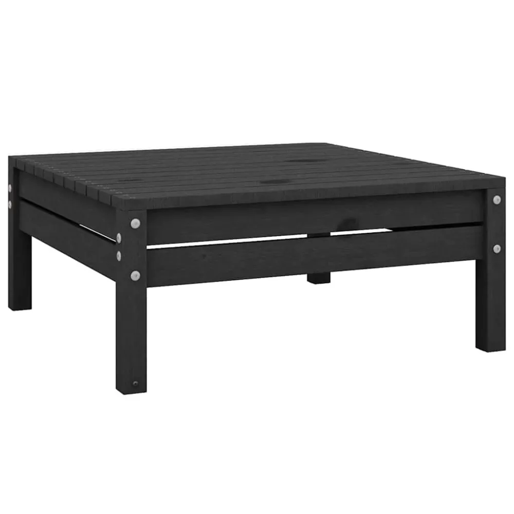 Set Relax Set Salotto da Giardino 7 pz Legno Massello di Pino Nero