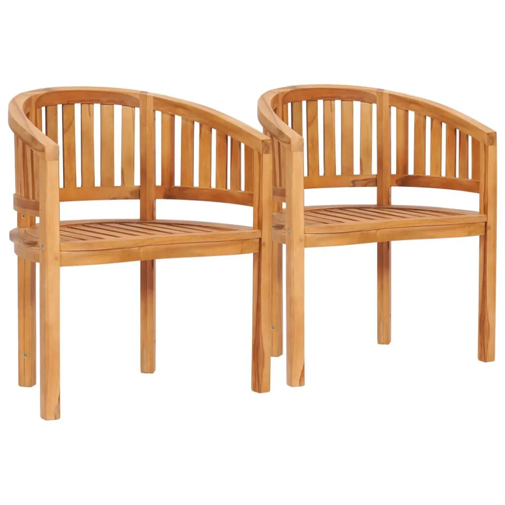 Set Salotto da Giardino 5 pz Design Curvo Massello di Teak - Con Cuscini Inclusi