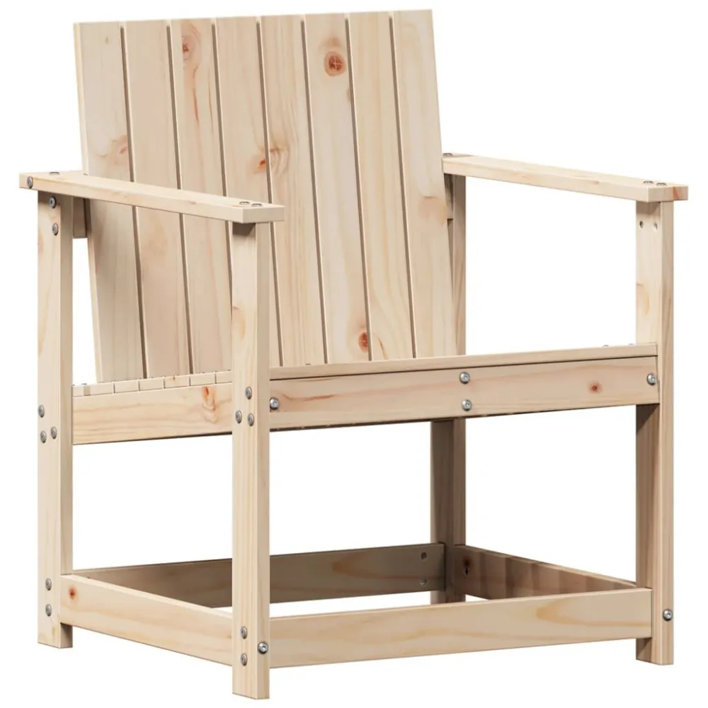 Set Salotto da Giardino 3 pz Legno Massello di Pino Quick Assembly