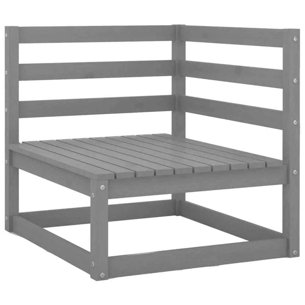 Set Salotto da Giardino 7 pz Legno Massello di Pino per Soggiorno Esterno