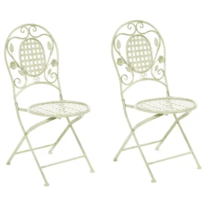Set di 2 sedie da giardino BIVIO Metallo Verde trasparente