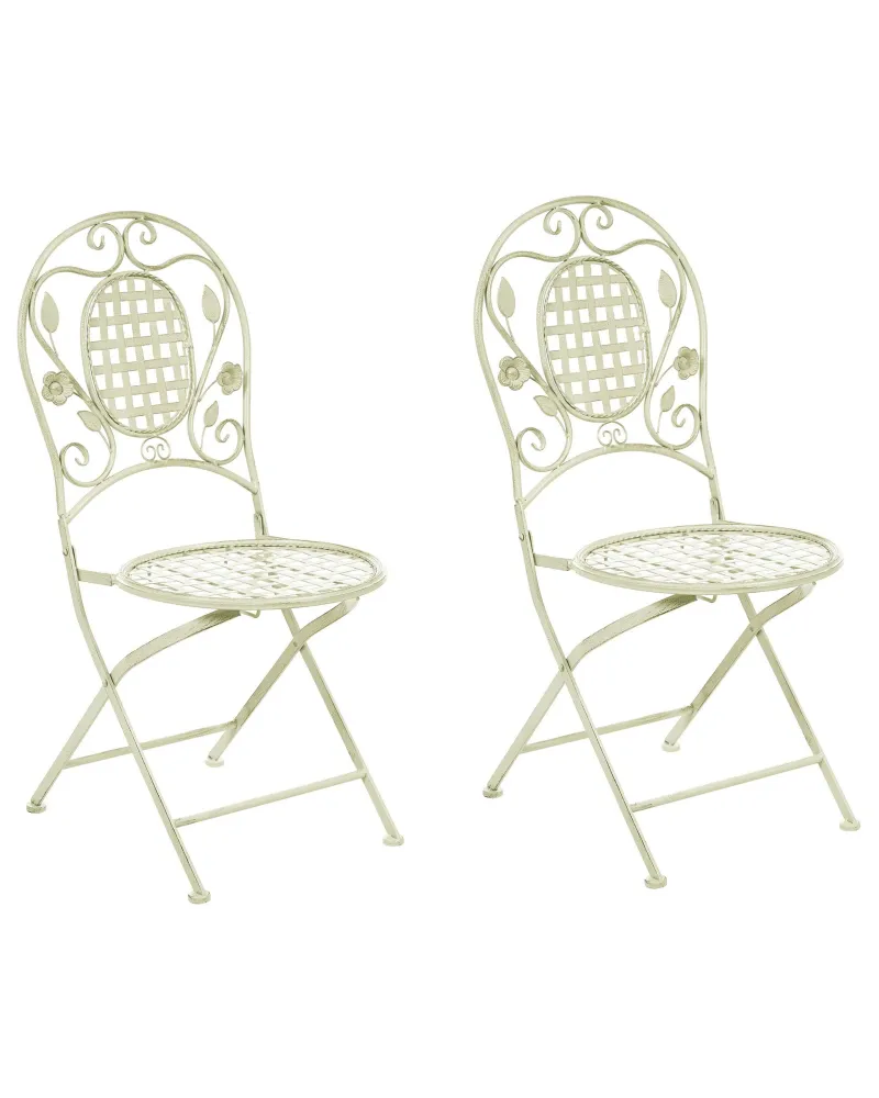 Set di 2 sedie da giardino BIVIO Metallo Verde trasparente