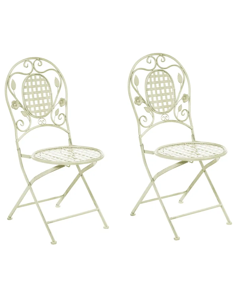 Set di 2 sedie da giardino BIVIO Metallo Verde palese per Soggiorno Esterno