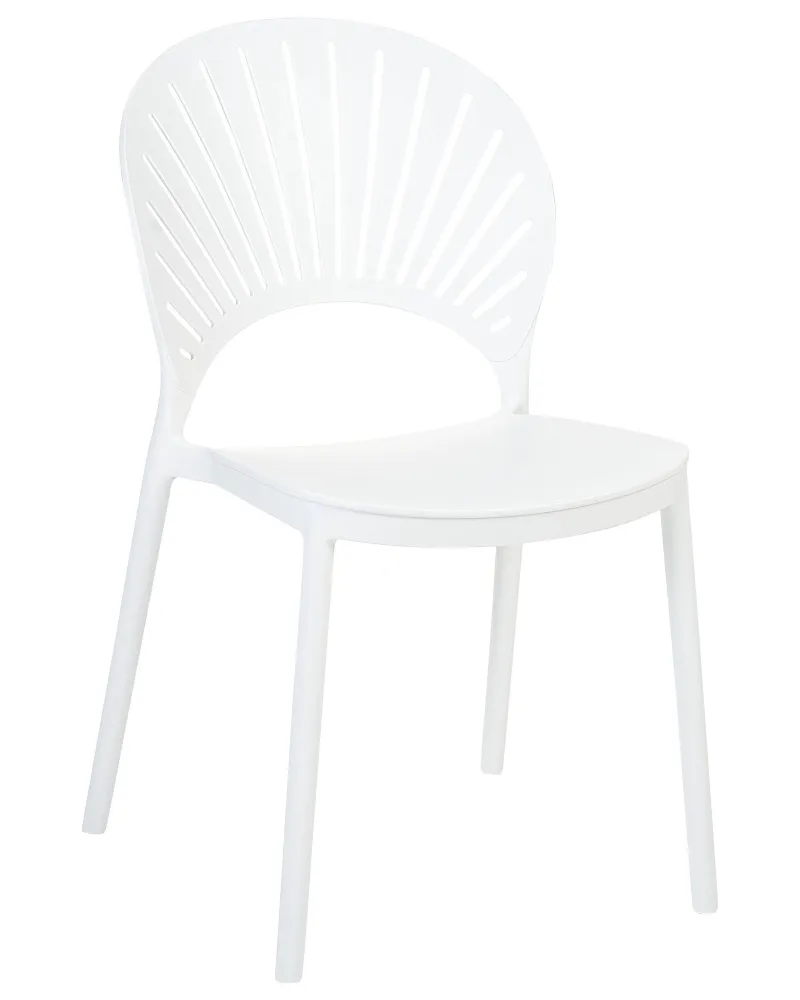 Set di 4 sedie da giardino OSTIA Materiale sintetico Bianco Quick Assembly
