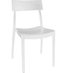 Set 4 Sedie Roma Bistrot Bianche - Arredo Esterno per Terrazzo e Cortile
