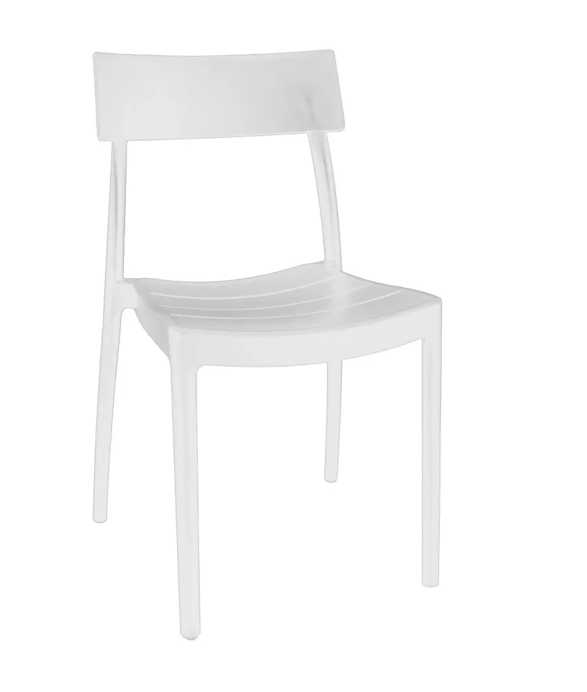 Set 4 Sedie Roma Bistrot Bianche - Arredo Esterno per Terrazzo e Cortile