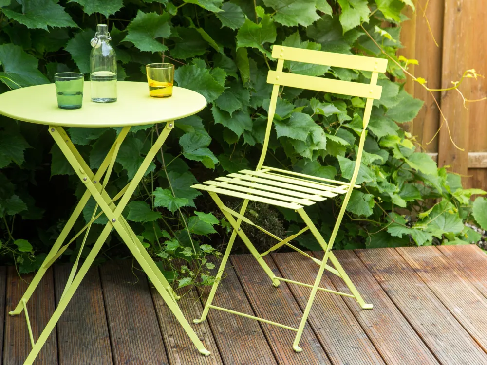 Steel Garden Bistro Set Lime Green FIORI