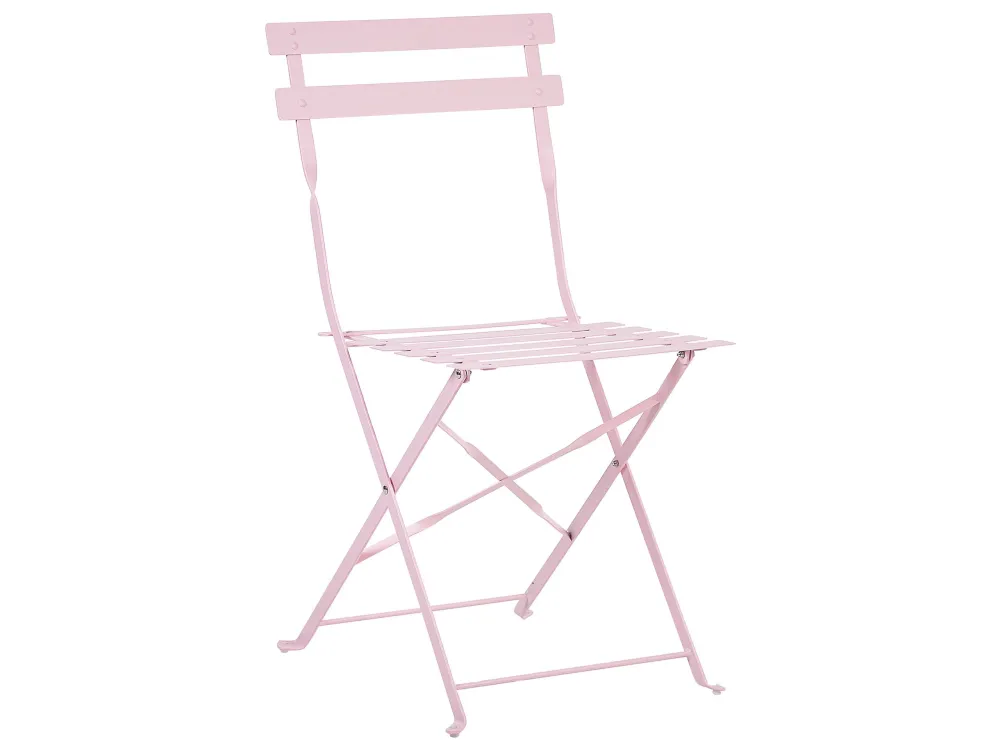 Steel Garden Bistro Set Pastel Pink FIORI
