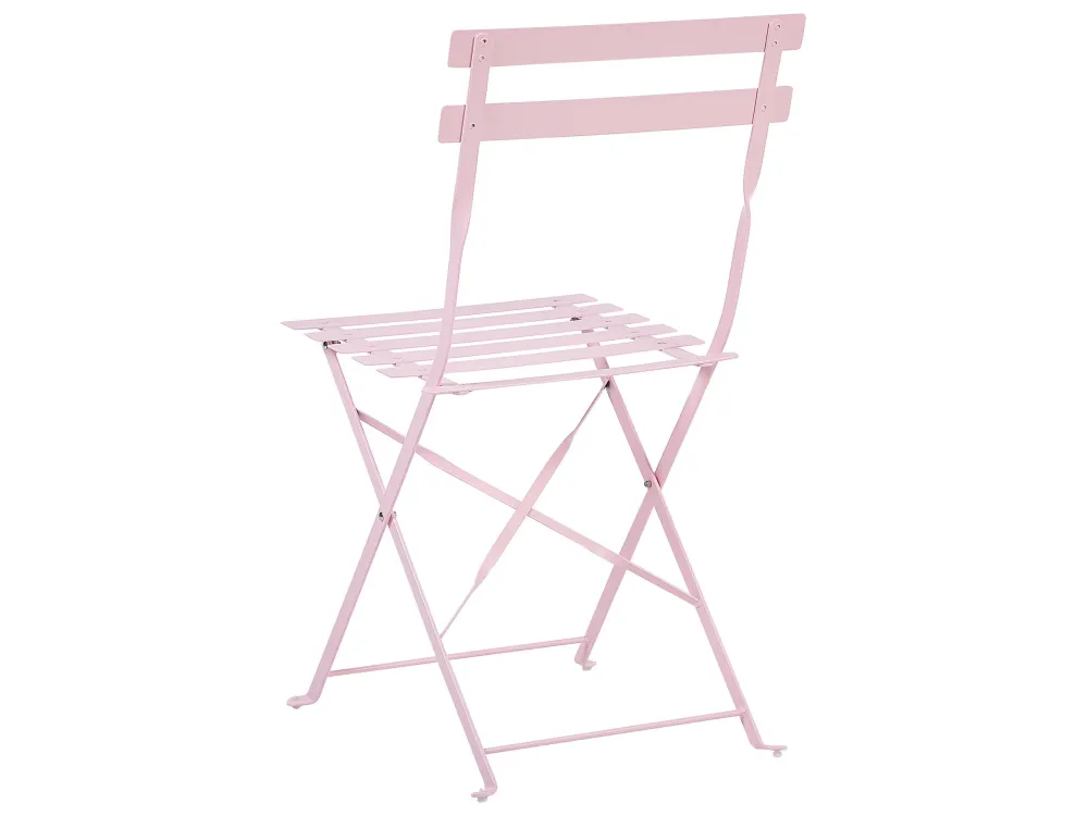 Steel Garden Bistro Set Pastel Pink FIORI