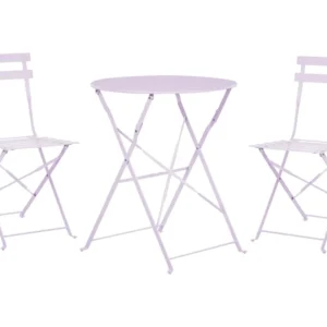 Steel Garden Bistro Set Purple FIORI