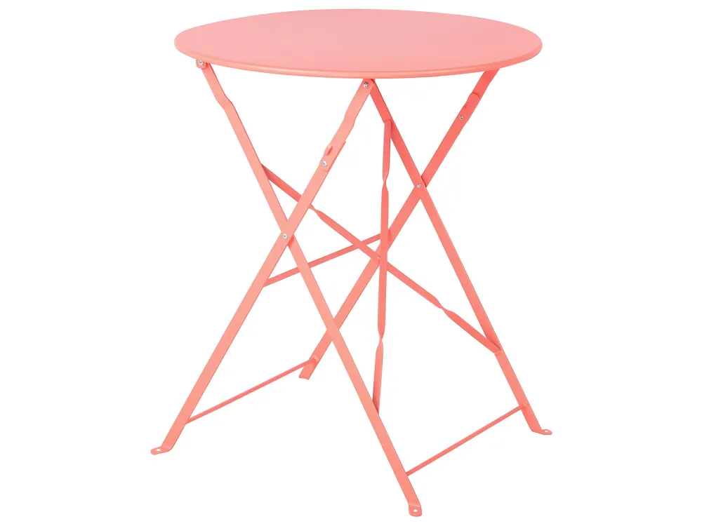 Steel Garden Bistro Set Salmonato Red FIORI