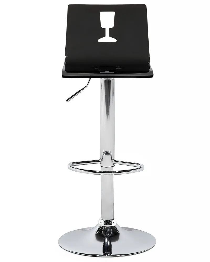 Swivel Stool Swivel Set 2 Nero notte BUSAN con Ombrellone e Base
