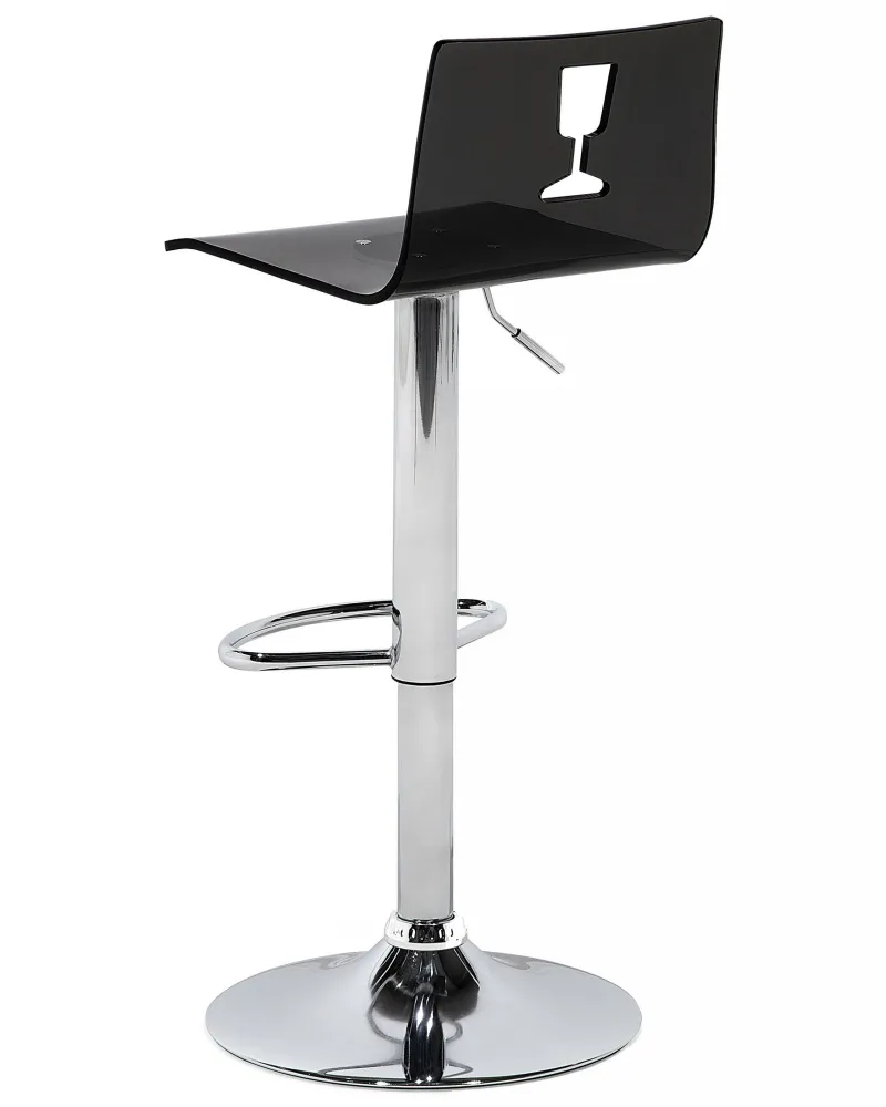 Swivel Stool Swivel Set 2 Nero notte BUSAN con Ombrellone e Base