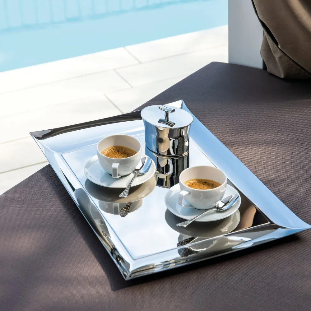 SAMBONET - Taormina Cucchiaini Moka Caffè Set 6 Pezzi Posate Acciaio Inox