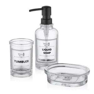 Il set da bagno Mia Clear 3 pezzi Selected Products - 871