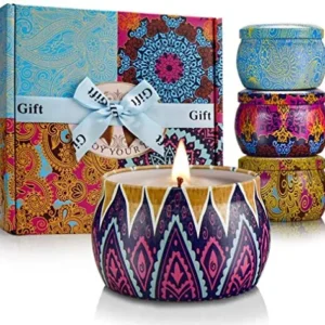 TOFU Candele Profumate, Set Regalo Donna,100% Natural Soy Profumate