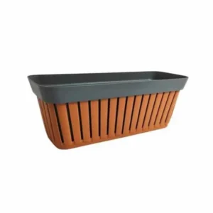 Balconetta e copri balconetta linea kreta lunghezza balconetta interna 40cm realizzata plastica riciclata colori terracott...