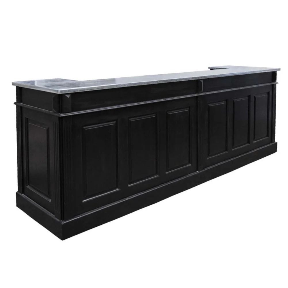 Banco bar bistrot provenzale shabby nero